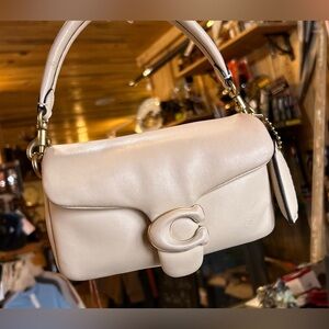 COACH Pillow Tabby 18 in Ivory and Nappa Leather